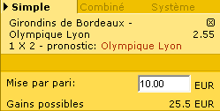 exemple de pari simple avec bwin